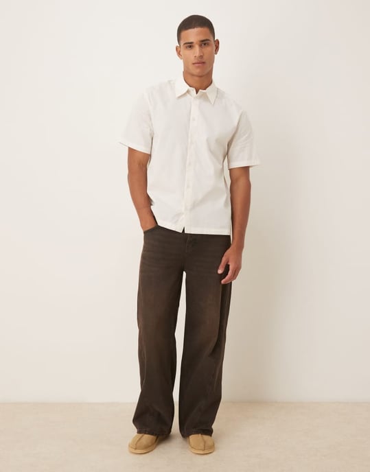 ASOS DESIGN avslappnad skjorta i vitt - Image 2