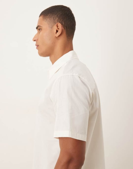 ASOS DESIGN avslappnad skjorta i vitt - Image 4