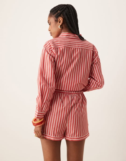 Nobody's Child Kandy shorts set i röd rand - Image 3