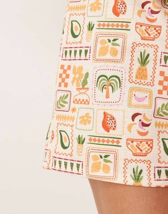 ASOS DESIGN mini short set i palmer semestertryck - Image 2