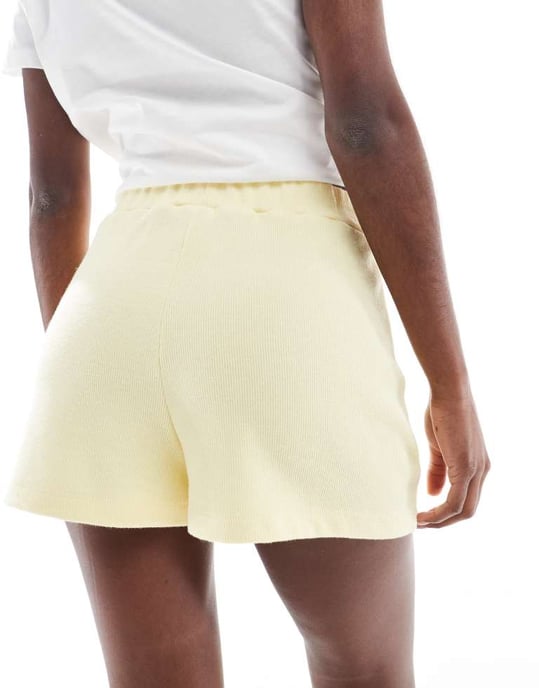 Miss Selfridge ribbad kort co-ord i smör - Image 4