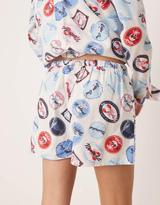 Miss Selfridge shorts-set i semestertryck - Image 3