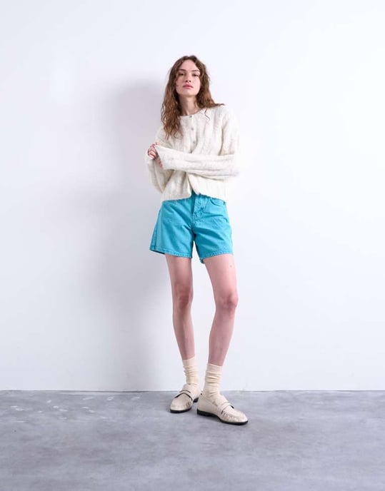 Topshop denim Editor-shorts i blått - Image 2