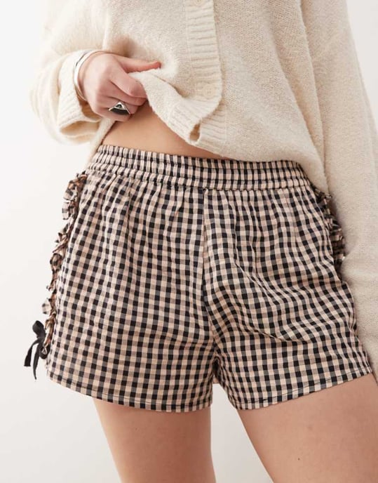 COLLUSION volangshorts i gingham - Image 4