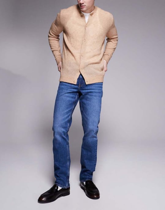 ASOS DESIGN slim fit jeans i medtvättad blå - Image 1