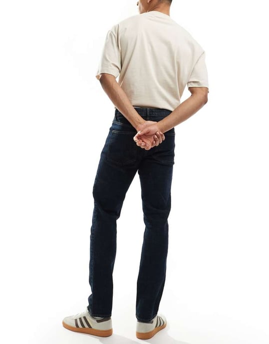 ASOS DESIGN slim fit jeans i vintage mörk tvättad blå - Image 2