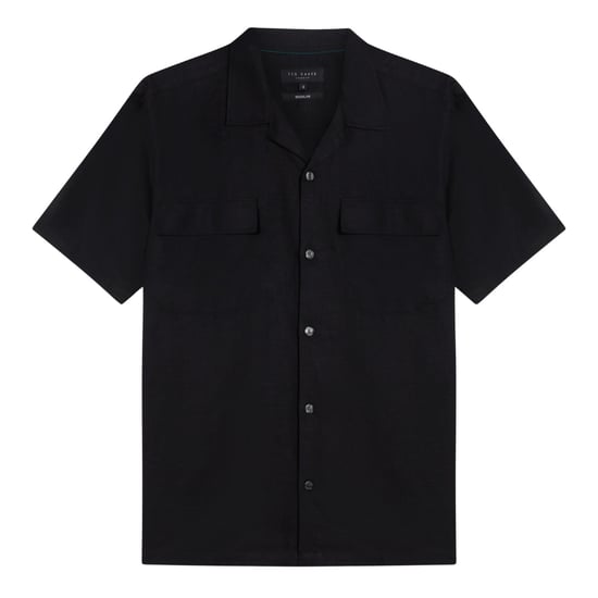 Ted Baker Whether Regular Fit Black Double Pocket Shirt - Image 1