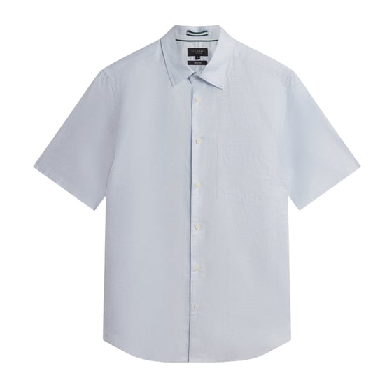 Ted Baker Palomas Pale Blue Linen Shirt - Image 1