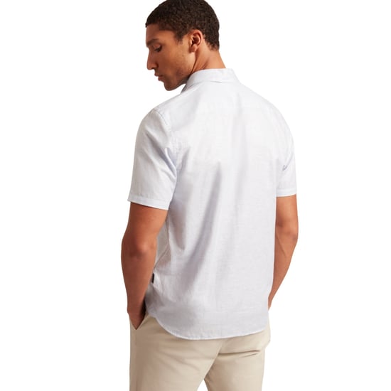 Ted Baker Palomas Pale Blue Linen Shirt - Image 2