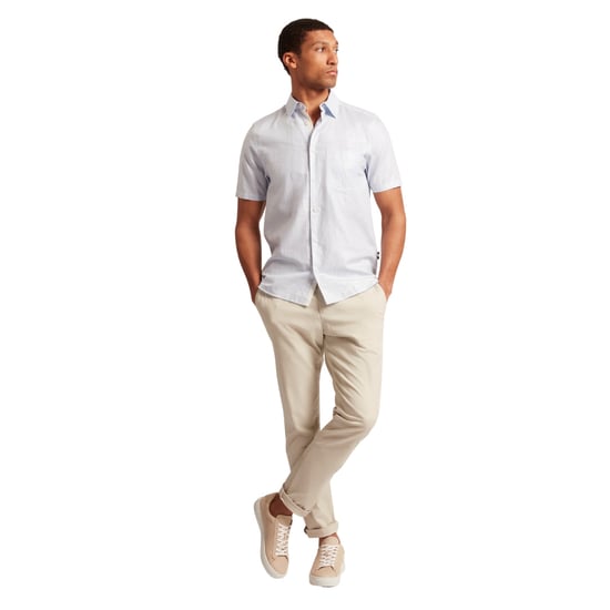 Ted Baker Palomas Pale Blue Linen Shirt - Image 4