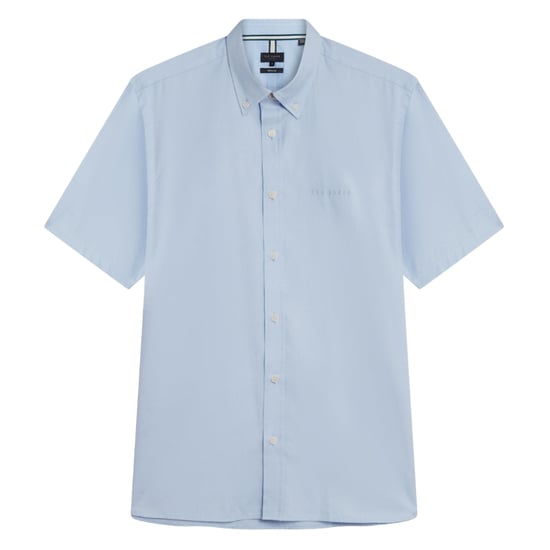 Ted Baker Alyth Regular Branded Blue Oxford Shirt - Image 1