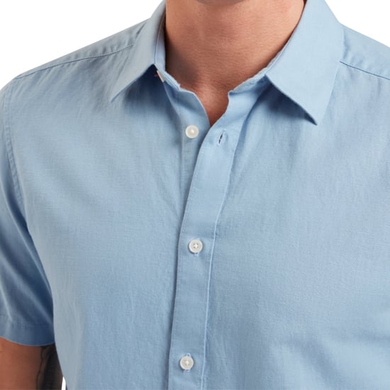 Ted Baker Zefre Regular Light Blue Linen Shirt - Image 6