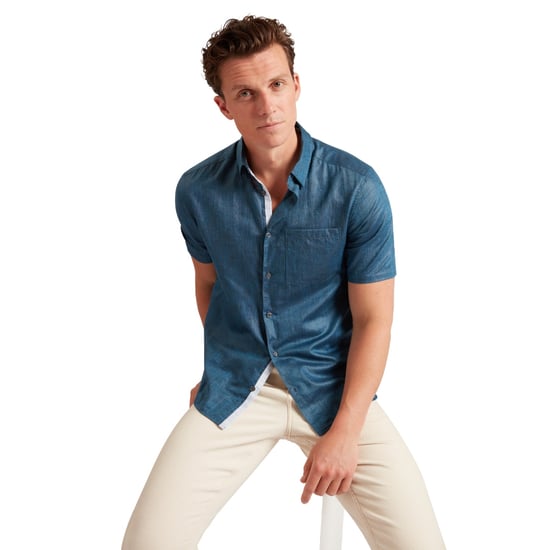 Ted Baker Palomas Navy Linen Shirt - Image 6