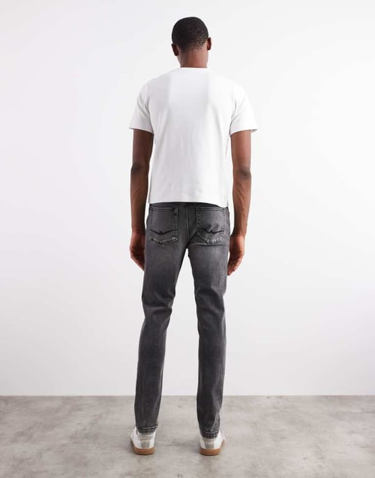 ASOS DESIGN skinny jeans i tvättad svart - Image 2