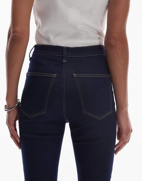 Topshop Joni hög midja super skinny jeans i indigo tvätt - Image 4
