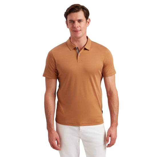 Ted Baker Zeiter Slim Soft Touch Brown Polo Shirt - Image 3