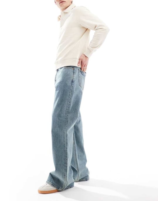 Dr Denim Rift bootcut jeans i canyon sky retro dirt midtvätt blå - Image 3