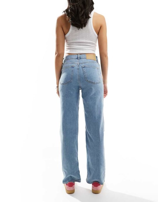 ASOS DESIGN comfort stretch straight leg jean in light wash - Image 2