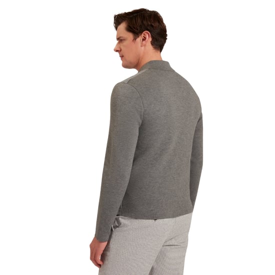 Ted Baker Dejo Jas Met Visgraatmotief En Ritssluiting Aan De Voorkant, Grijs - Image 4