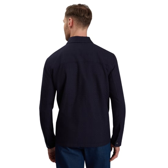 Ted Baker Kailins Zip Thru Navy Overshirt - Image 5