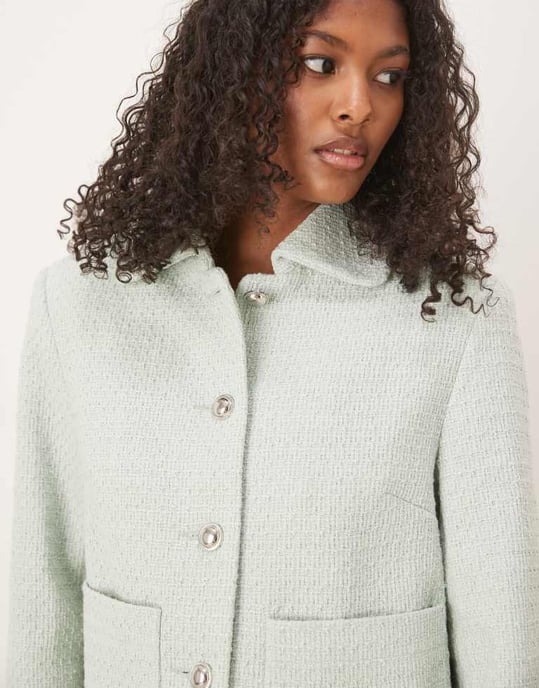 ASOS DESIGN skräddarsydd boucléjacka i salviagrön - Image 3