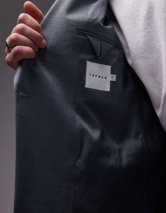 Topman avslappnad kavaj i blått - Image 3