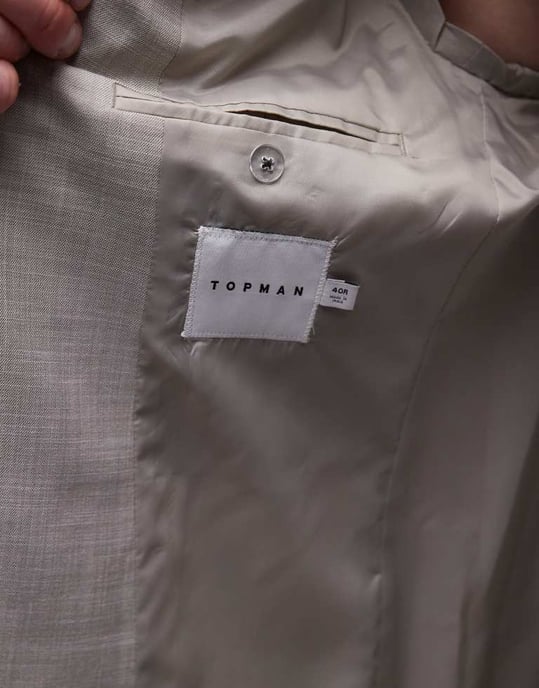 Topman avslappnad kostymjacka i sten - Image 4