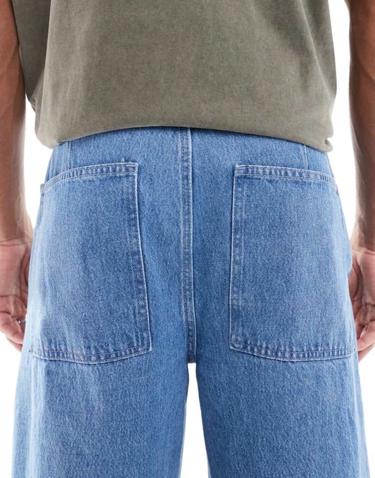 ASOS DESIGN super baggy snickarjeans i indigovask - Image 4
