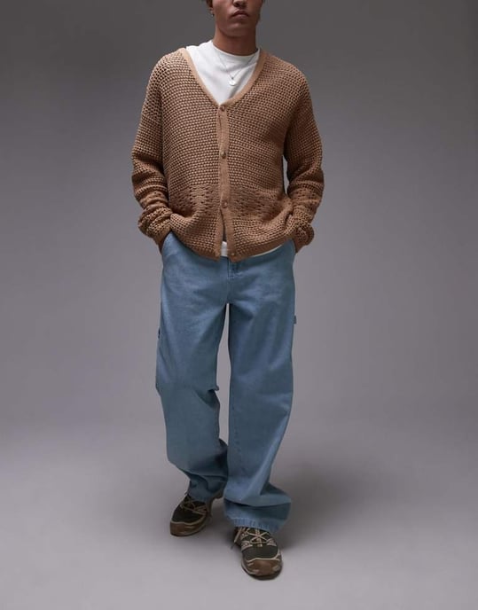 Dickies Madison löst passande denimjeans i tvättad blå med blekning - Image 1