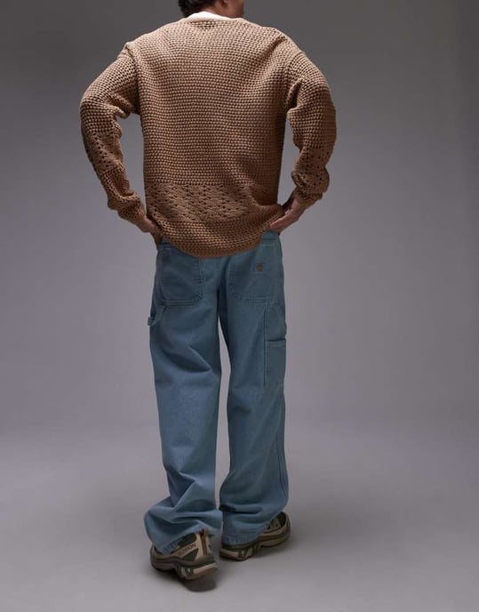 Dickies Madison löst passande denimjeans i tvättad blå med blekning - Image 2