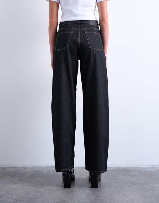 Topshop Kolonn midjejeans i svart ecru - Image 4