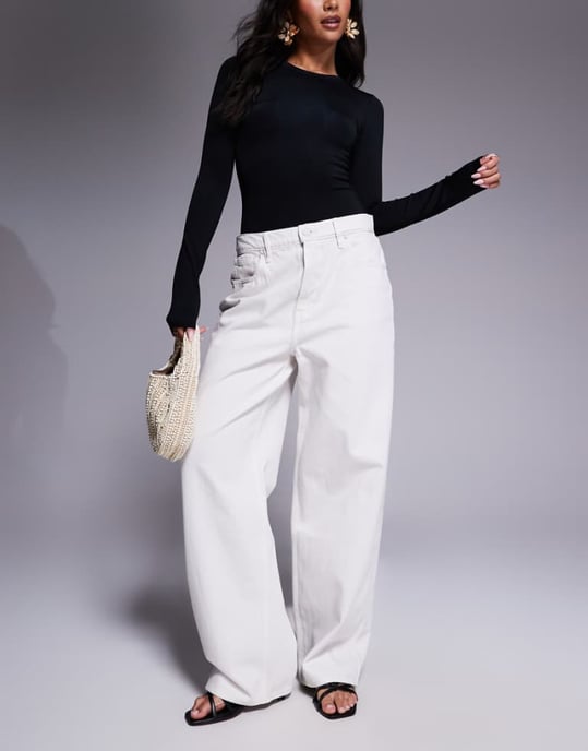 Good American good standard baggy jeans i molnvit - Image 1