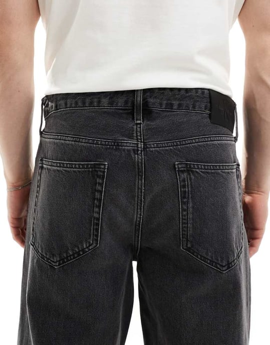 Calvin Klein Jeans 90-tals lösa jeans i svart tvätt - Image 4