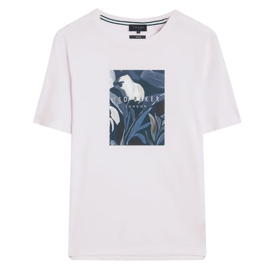 Ted Baker Justino Box Print White Graphic T-shirt - Image 1