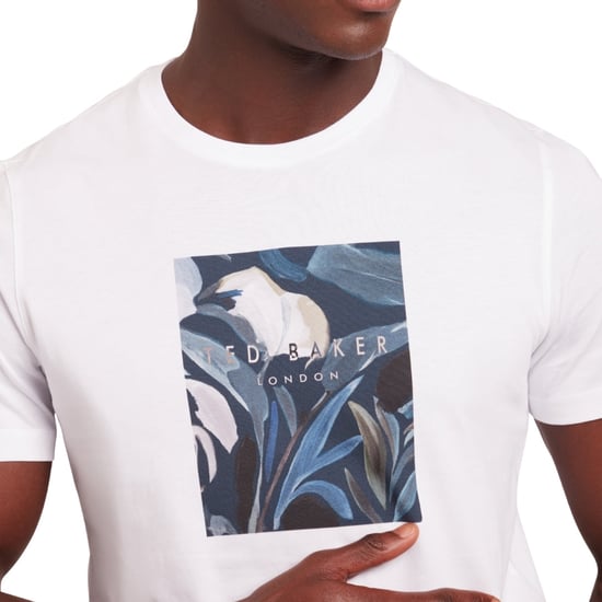 Ted Baker Justino Box Print White Graphic T-shirt - Image 3