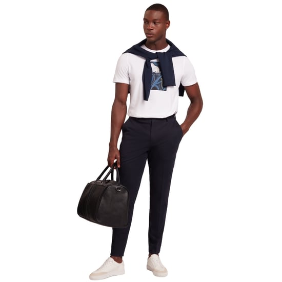 Ted Baker Justino Box Print White Graphic T-shirt - Image 4