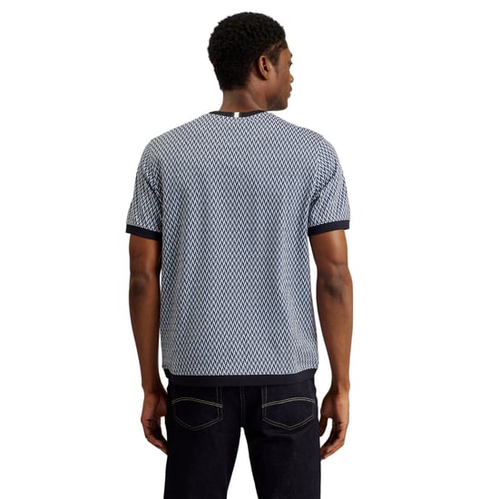 Ted Baker Finity Regular Jacquard Blauw T-shirt - Image 2