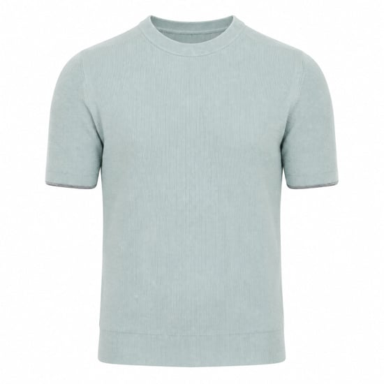 Ted Baker Voisin Mixed Ribbed Green T-shirt - Image 1