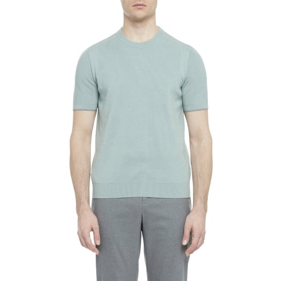 Ted Baker Voisin Mixed Ribbed Green T-shirt - Image 2