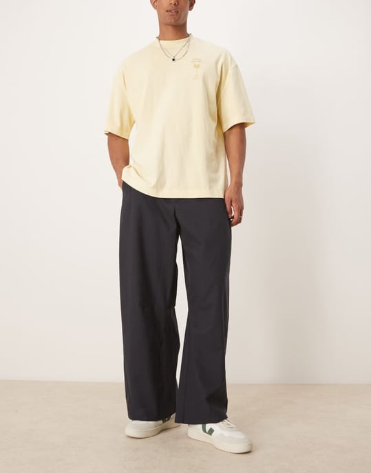ASOS DESIGN vriden hängslenbyxa i svart - Image 3