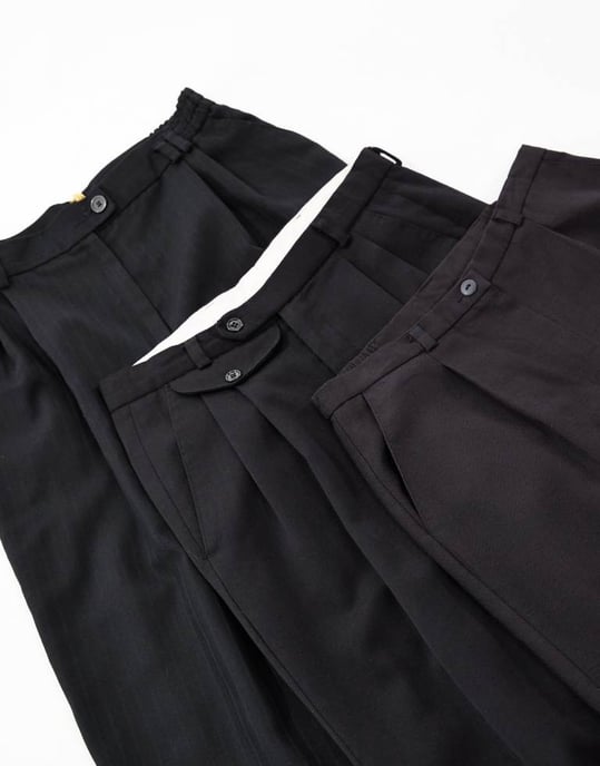 Reclaimed Vintage Revived x Glass Onion slouchy dad trouser in black - Image 2