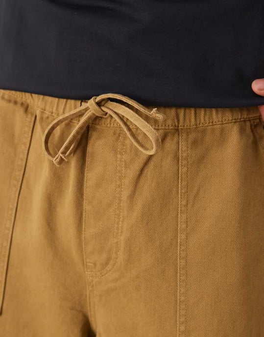 ASOS DESIGN lösa byxor i fatigue med sömmar i tan - Image 2