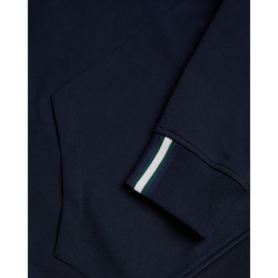 Ted Baker Drotow Regular Branded Marinblå Huvtröja - Image 4