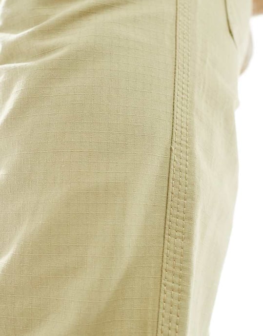 ASOS DESIGN straight fit ripstop trousers in beige - Image 3