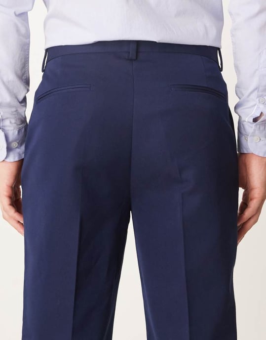 ASOS DESIGN smart tapered fit trousers in navy - Image 4