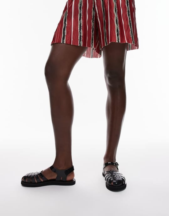 Topshop Kelly gelé platt sandal i svart - Image 4