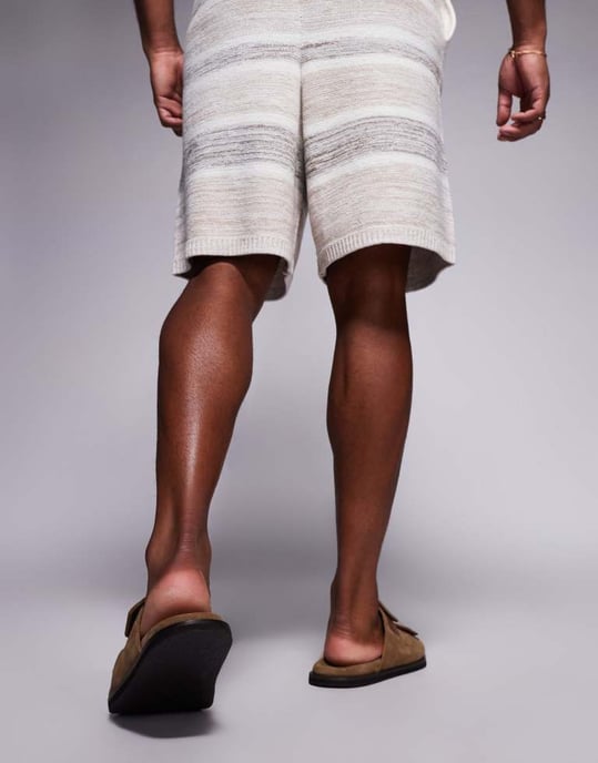 ASOS DESIGN sandal med två remmar i stenmocka - Image 3