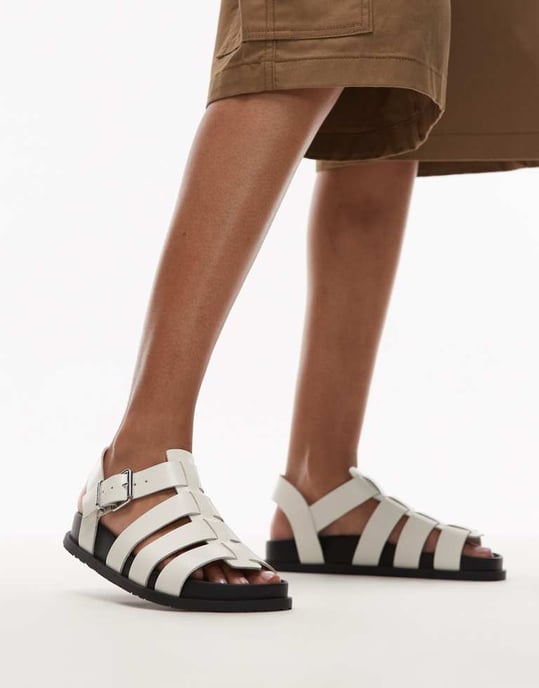 Tommy Jeans spännsandal i vitt - Image 1