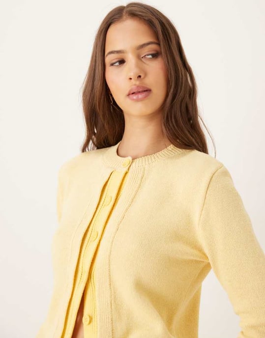 ASOS DESIGN kavaj med dubbel knappslå i citron - Image 2