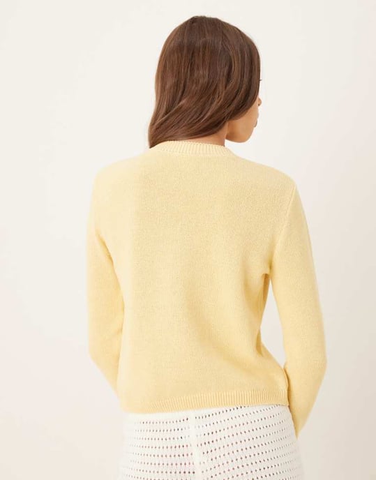 ASOS DESIGN kavaj med dubbel knappslå i citron - Image 3